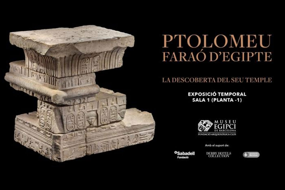 ** Ptolemaeus, farao van Egypte. De ontdekking van zijn tempel